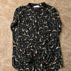Floral button up top